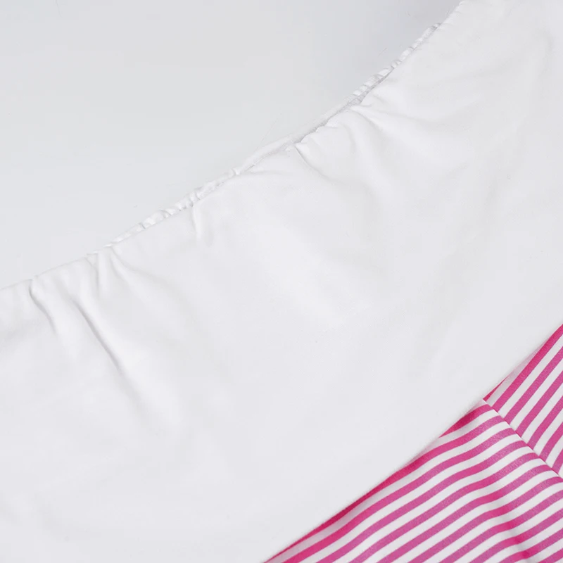 SUCHCUTE Sommer-Strickhose mit kontrastierenden Streifen für Damen, lässige, gerade geschnittene, elastische lange Hose, Y2K Bell Bottoms, Sport-Jogginghose – Detail 8