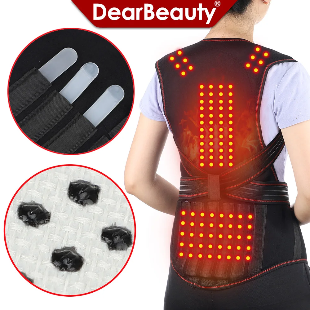 Tourmaline Magnet Heated Vest Magnetic Self-Heating Thermal Clothing Waist Brace Lumbar Pad Corset Postrue Corrector Relief Pain