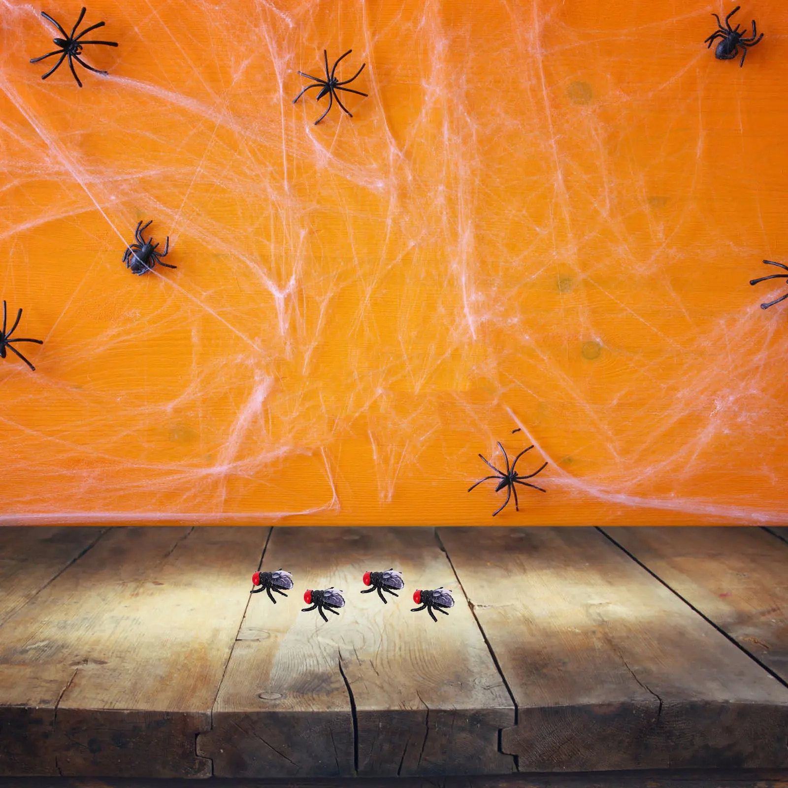 

50Pcs Scary Fly Prop Lifelike Color Design for Holiday Festival Pranks Haunted House Setup Frighten Friends Family Members