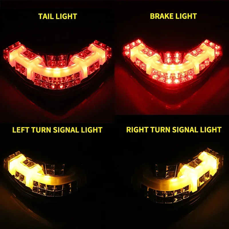 Luz trasera LED integrada para motocicleta, lámpara de intermitentes de freno apta para Ducait Multistrada 1200 1200S 2010 2011 2012 2013 2014