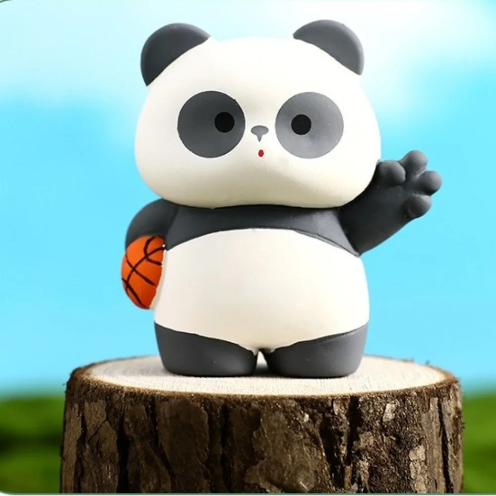 Cute Mini Panda Figurines Home Decoration Resin Giant Panda Blind Box Toys Microscopic Landscape Desktop Ornaments