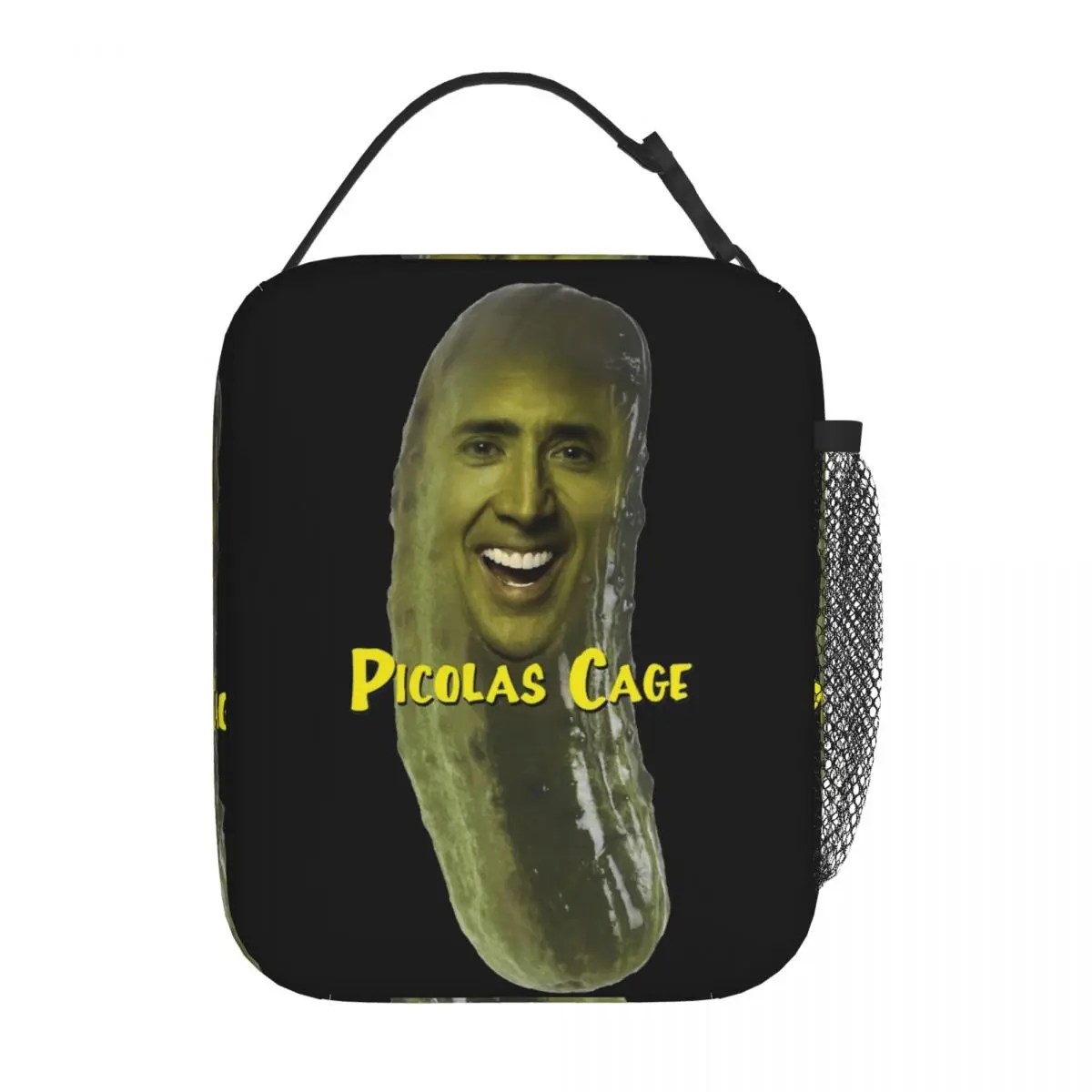 

Picolas Nicolas Cage Meme Accessories Insulated Lunch Tote Bag Funny Nicholas Memes Storage Food Boxes Cooler Thermal Bento Box