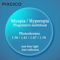 A Pair Optical Lens Anti Reflection Photochromic Progressive Multifocal Myopia Hyperopia 1.56 1.61 1.67 1.74 Index