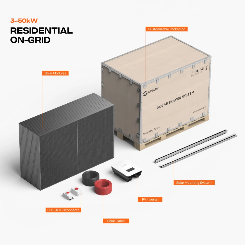 Sunevo Complete On Grid 3kw 5kw 10kw 15kw 20kw 30kw 50kw Hybrid Solar Energy System With Customizable For Home Use