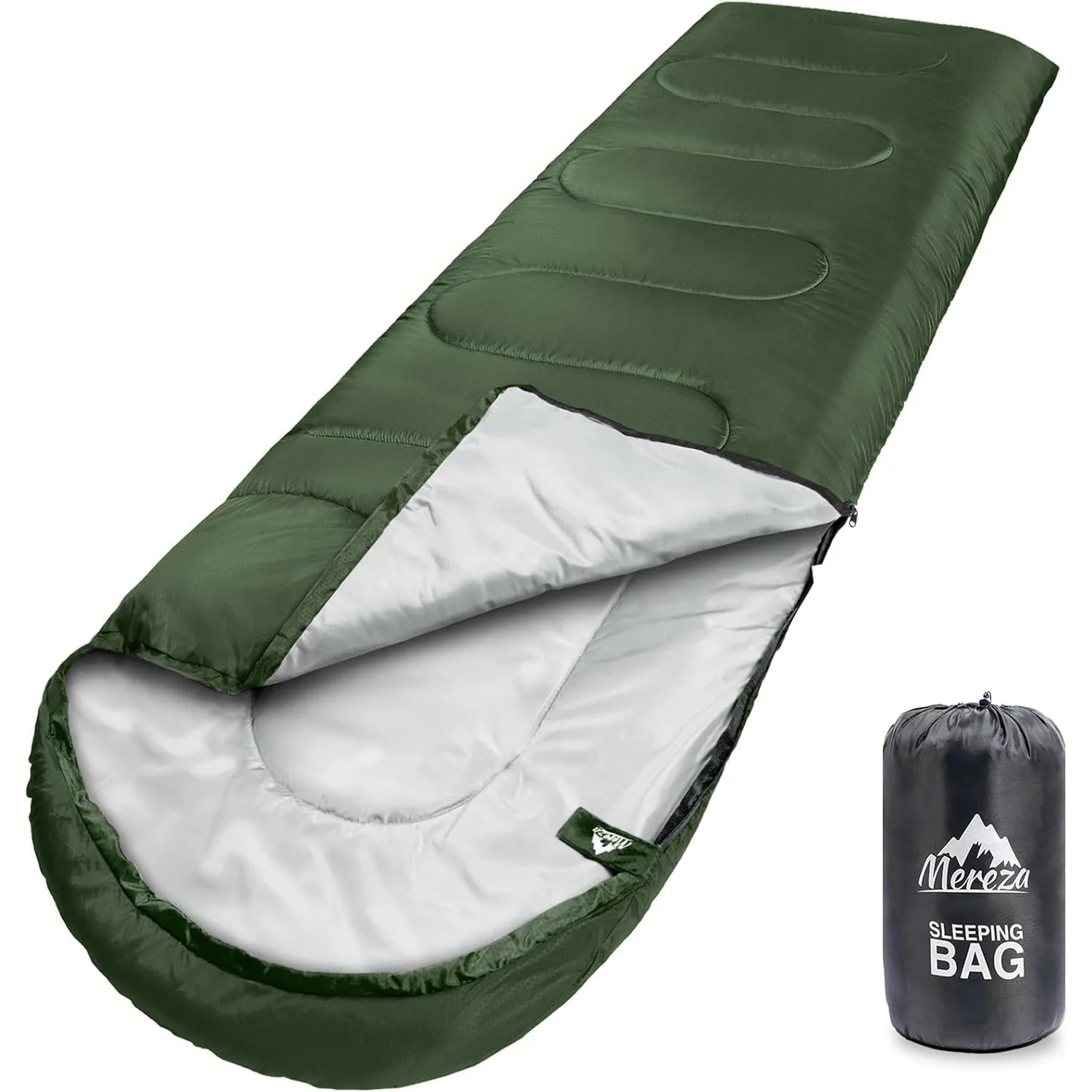 MEREZA Sleeping Bags XL for Adults Mens Large Wide Sleeping Bag for Camping Backpacking Big and Tall Warm & Cool Weather