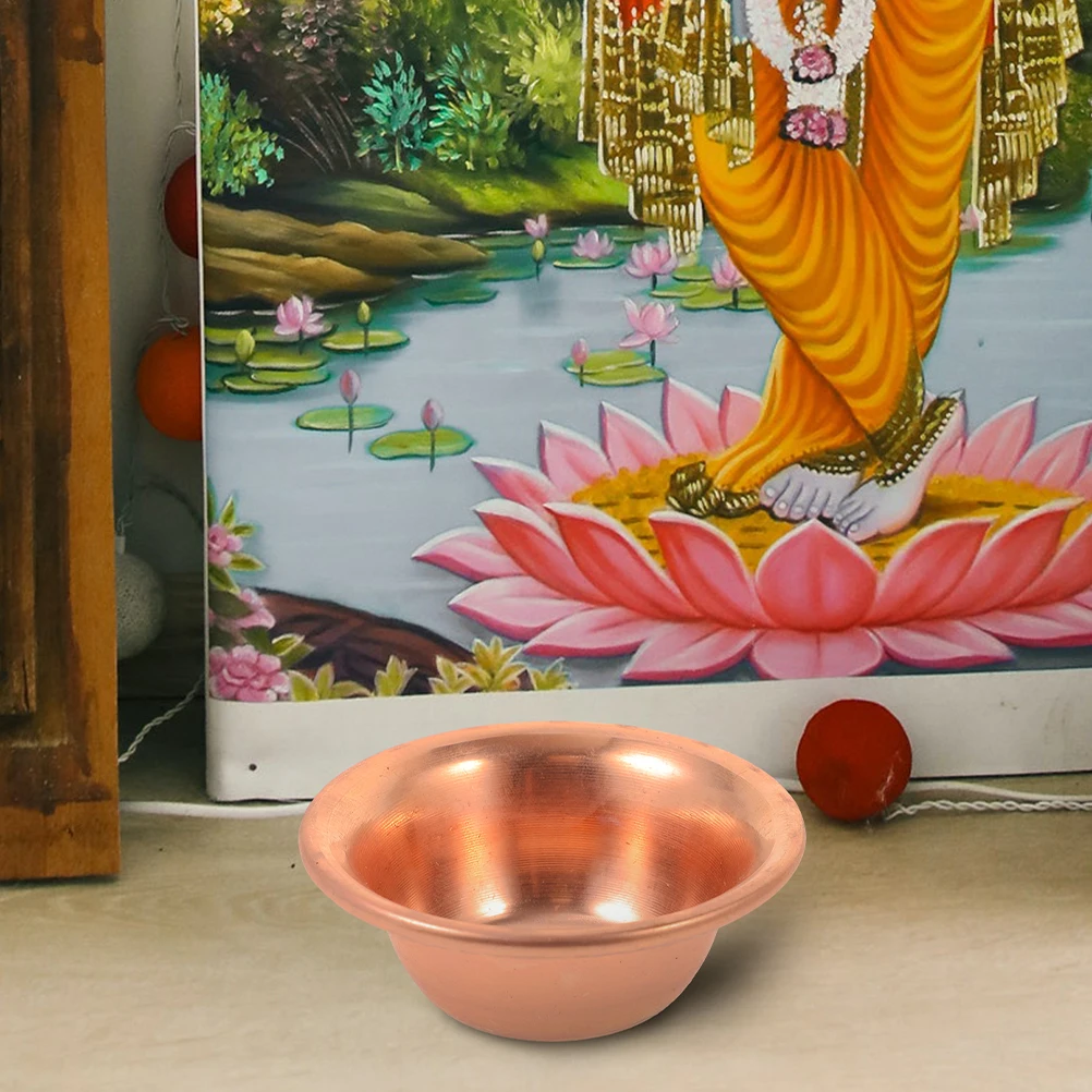

Holy Water Cup Ornament Copper Bowl Ritual Cup Treasure Bowl Ornaments Sturdy Material Moderate Size Ideal Temple