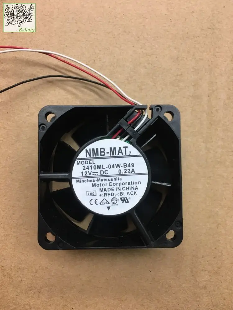 

Jinlingge для NMB-MAT Minebea 2410ML-04W-B49 6025 6 см 12 В 0,22 А 3PIN вентилятор охлаждения с двойным шарикоподшипником