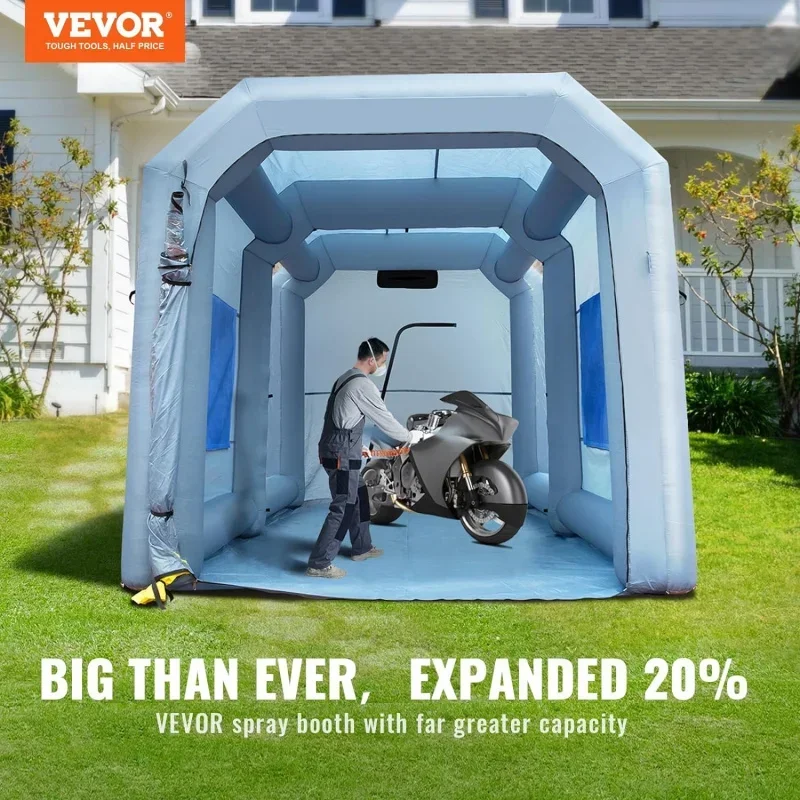 13x10x9ft Inflatable Spray Booth,950W High Powerful Blower Booth Tent,Car Paint Tent Air Filter Sys