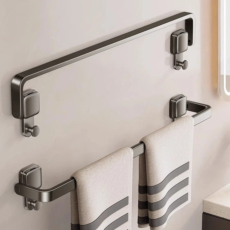 

Foldable Suction Cup Towel Rack Single Rod Bathroom Towel Bar No-Drill Toilet Holder Sticky Mount Kitchen Utensil Holder