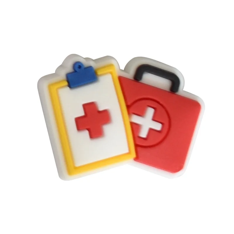 PVC Shoe Charms Blood Droplets Accessories Nurse Hat Decoration Ambulance Shoe Pins for Clog Sandals X-mas Gifts  Buckle