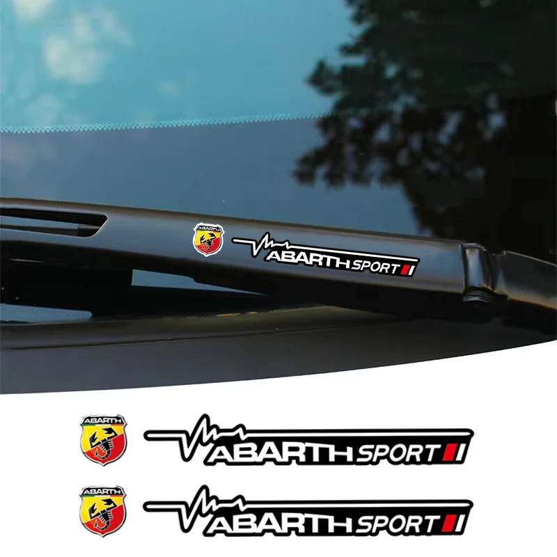 Adesivos para limpador de janela de carro, adesivos criativos para fiat 500 abarth punto panda doblo stilo bravo freemont, emblema automático, decalques de decoração