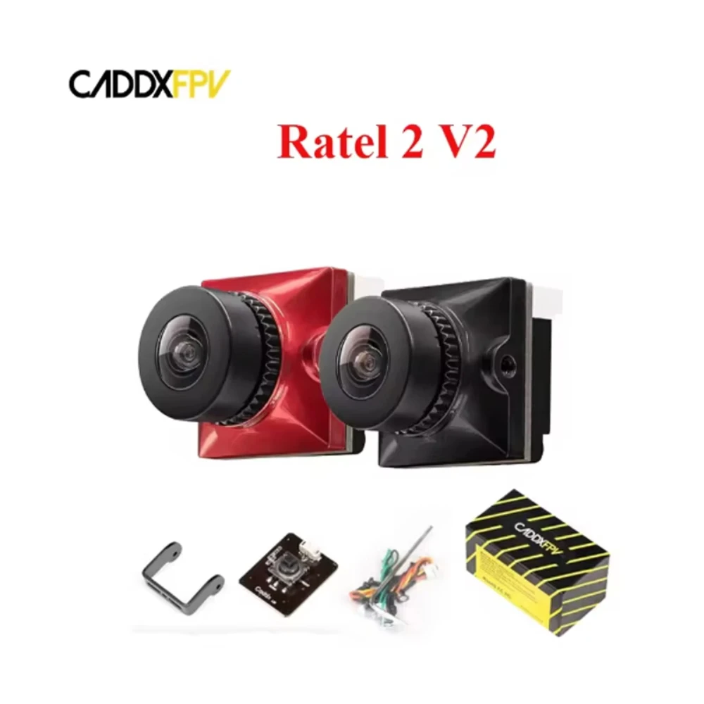 Caddx Ratel 2 V2 cámara FPV Ratel2 lente de 2,1mm 16:9/4:3 NTSC/PAL conmutable 19*19mm Super WDR para Dron de carreras con visión en primera persona