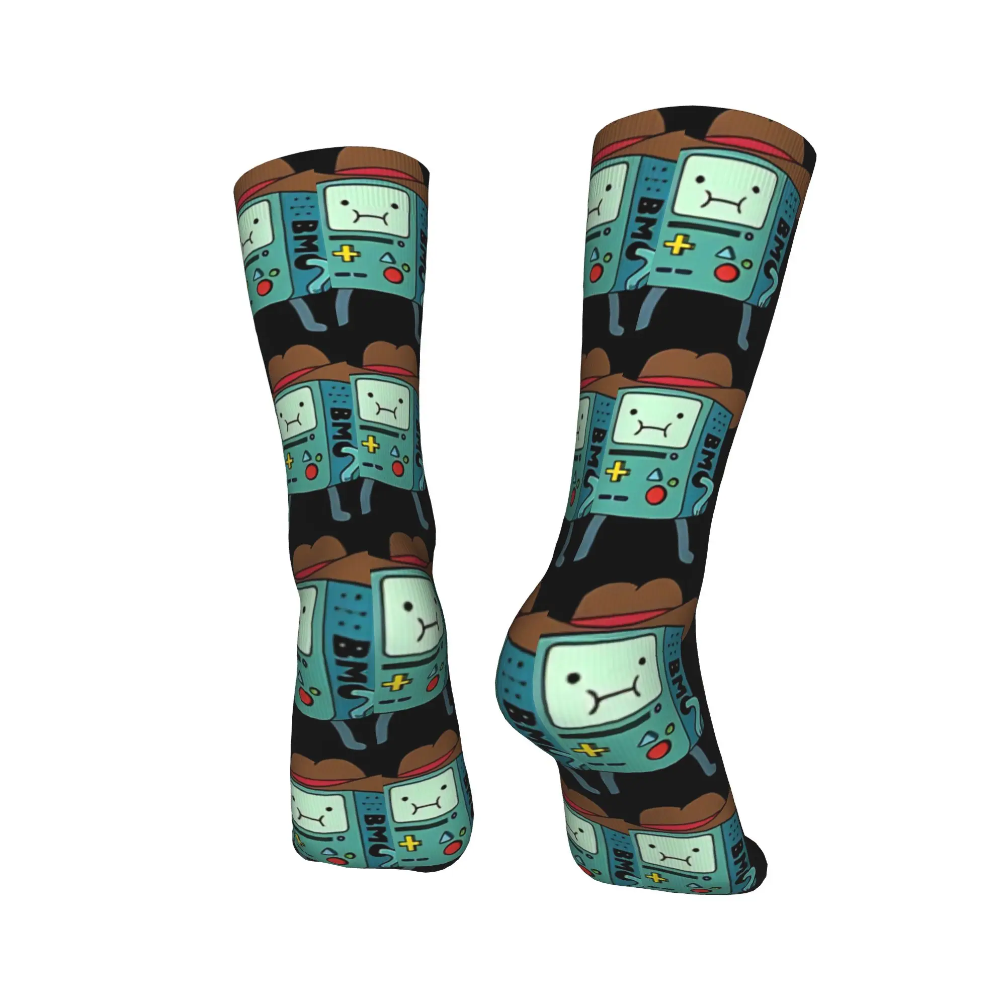 BMO アドベンチャーズソックス秋の時代ストッキング面白い女性男性快適な靴下グラフィックスケートボード抗汗靴下