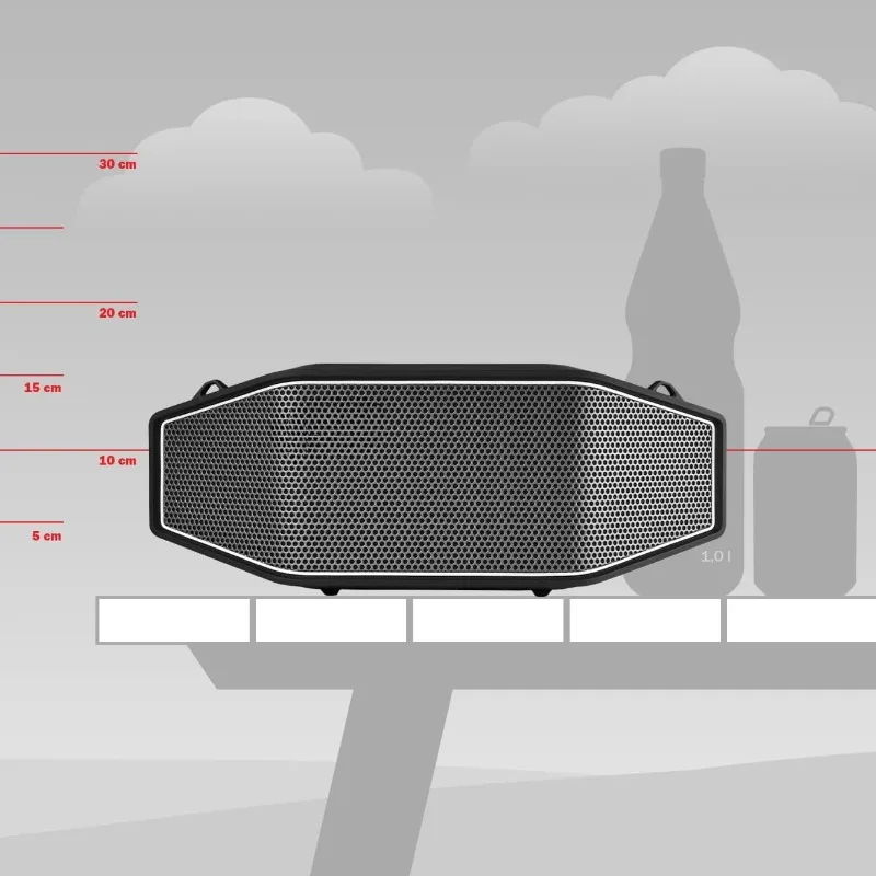 Fender x  ROCKSTER CROSS Portable Wireless Bluetooth Speaker – Rugged, Waterproof, 16 Hours of Battery, Powerful Stereo