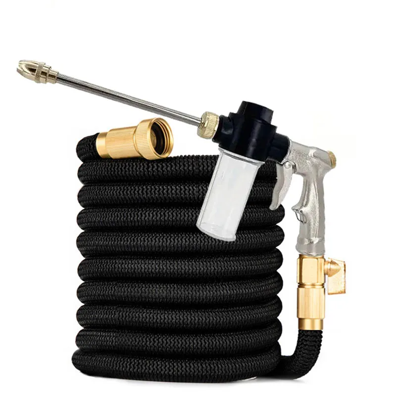 

High Pressure Expandable Garden Hose With Spray Gun Set For Car Wash Outdoor Watering And Irrigation