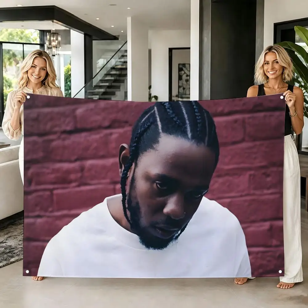 West Coast Hip Hop K-Kendrick L-Lamar Flag Flags Tapestry Creative Pattern Photo Living Room Wall Art Party Outdoor Decor