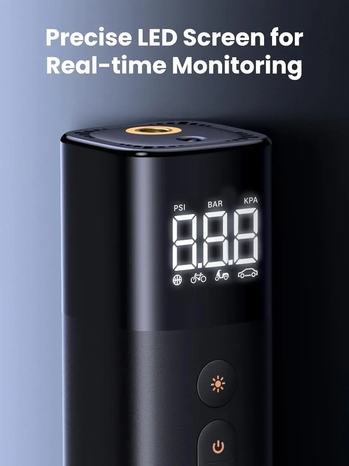 유그린 타이어 인플레이터 디지털 자동차 타이어 펌프 150 PSI 12V 타이어 인플레이터 압력 감지 LED 라이트 휴대용 에어 펌프