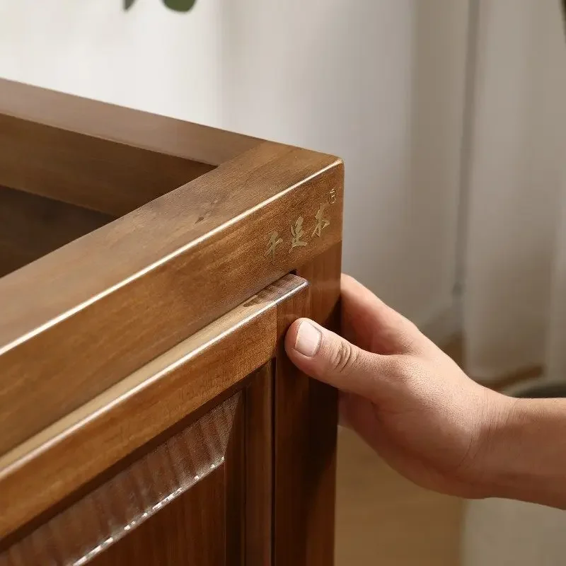 Solid wood fish tank bottom cabinet fish tank base ultra-white tank special load-bearing cabinet pine mortise and tenon home loa