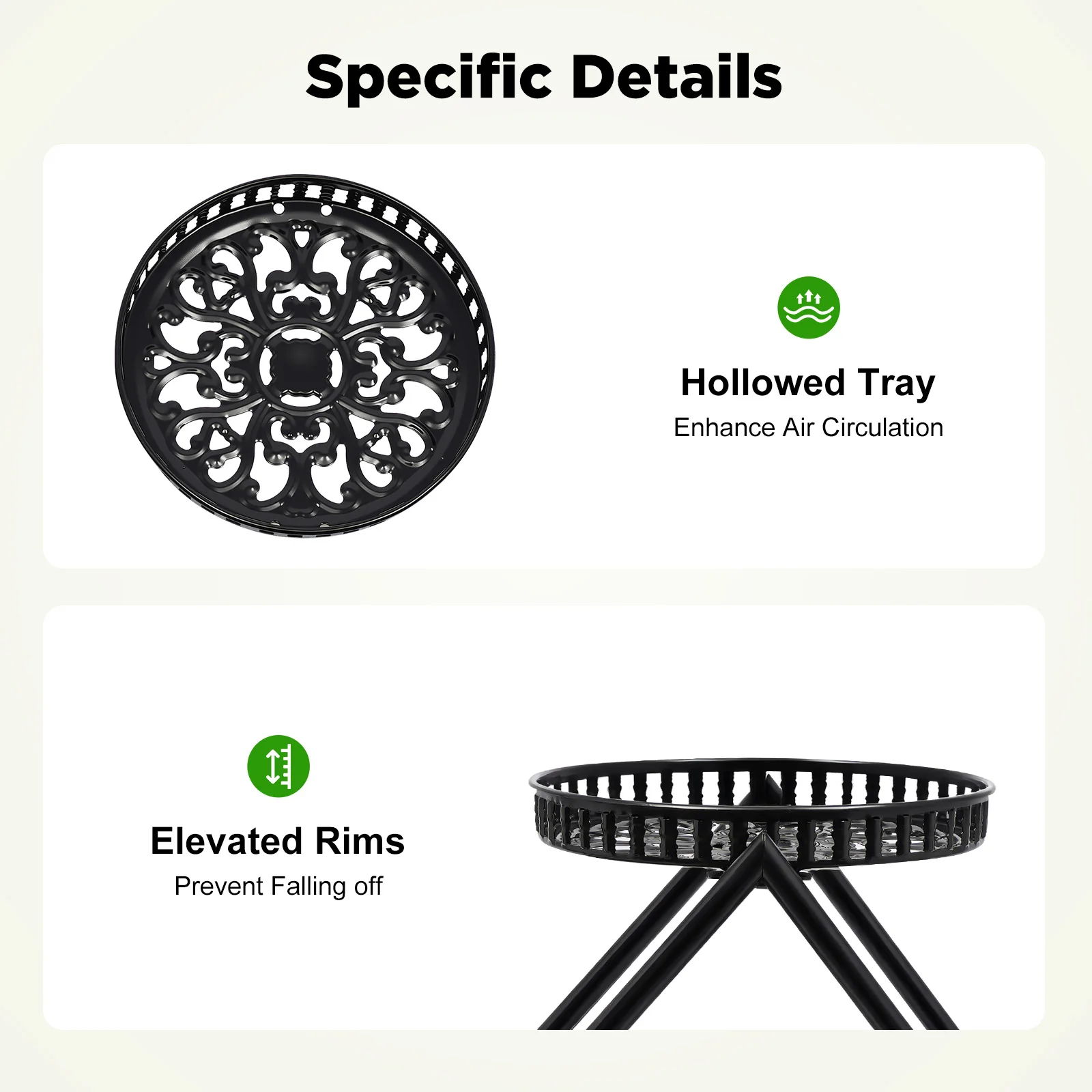 Support pour pots de fleurs en forme de cœur – Design élégant, 6 plateaux pour une plantation facile, disposition décalée pour embellir votre espace