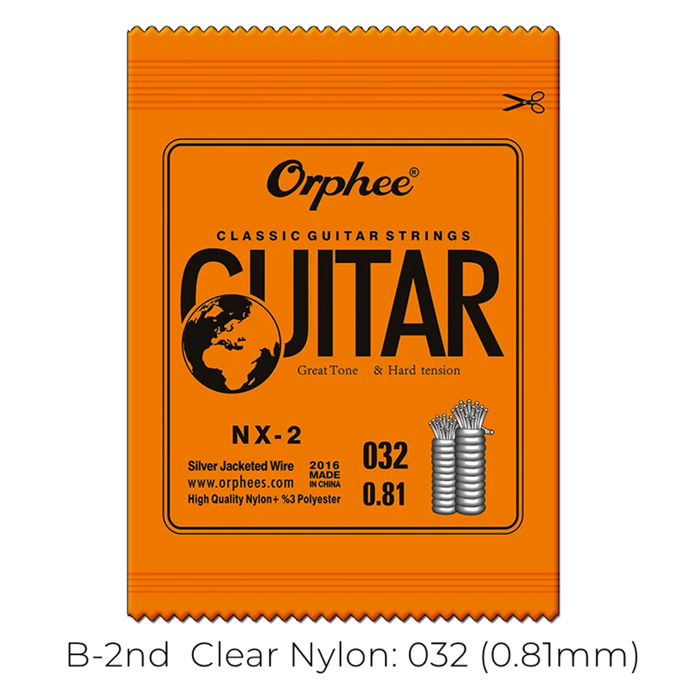 Strings Guitar Single String Replacement Classical Copper Wound For Orphee NX35 Parts Professional Silver Plated