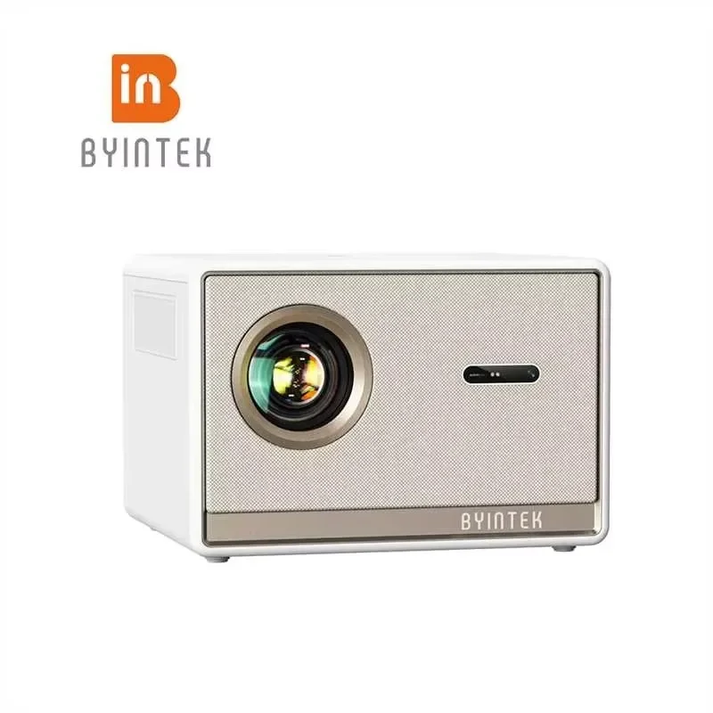 BYINTEK Nordic Style 1000 ANSI Lumens LCD 1080P Projector T5 Portable Home Fabric Projector with Professional Bass Speaker