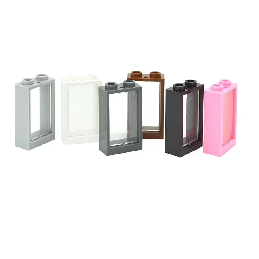 20 قطعة اللبنات نافذة أجزاء المنزل الإطار 1X2X3 تجميع اللبنات التعليمية الإبداعية متوافق مع 60593 60602