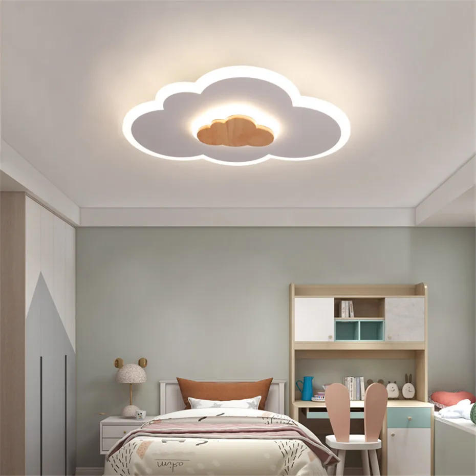 Cloud LED Ceiling Lights 110V 220V Modern Childrens Bedroom Cloud Dimming Lamp For Living Room Decoration Lighting Blue Pink