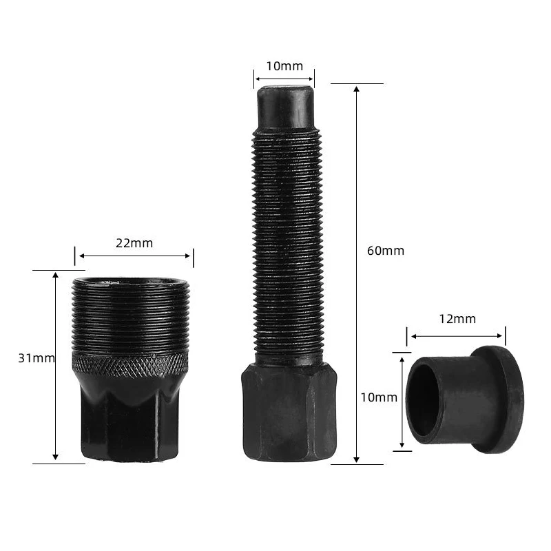 1;Mountain Bike Crankset Puller, Carbon Steel Bicycle Crank Arm Remover Tool, Bike Repair Tools view 5
