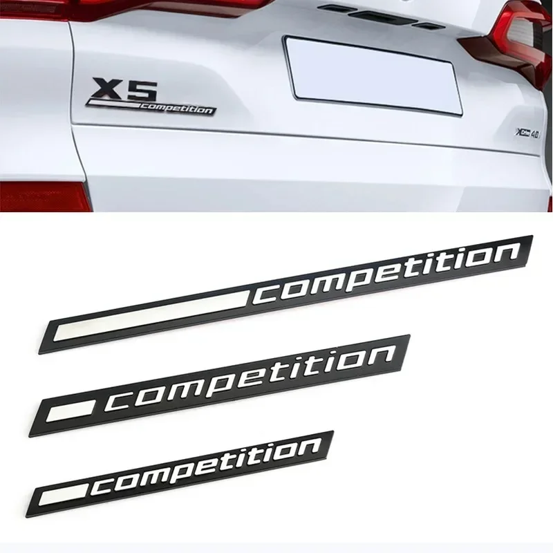 3D ABS Black Competition Logo Rear Boot Trunk Emblem Badge Sticker Decals For BMW M1 M3 M4 M5 M6 X1M X3M X4M X5M X6M