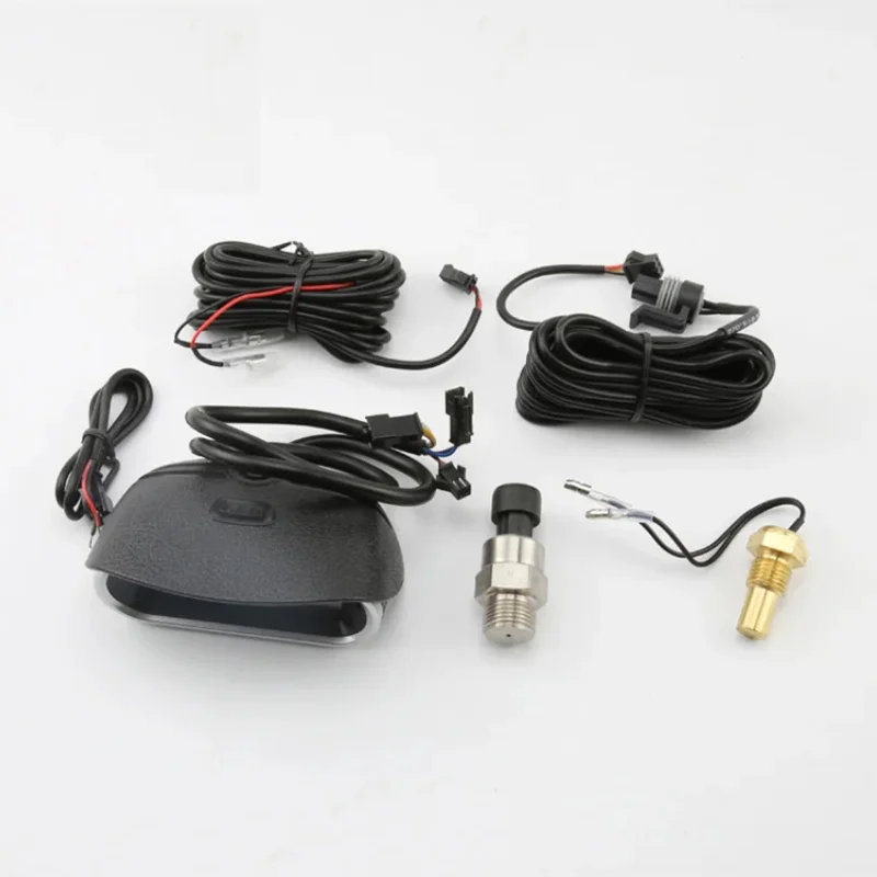 12V 24V Digitaler Wassertemperaturanzeige + Volt Wassertemperatursensor 1/8NPT Kopfstopfen Verbindungsrohrsensor Kühlerschlauchadapter – Detail 11