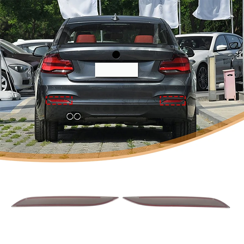 

For BMW 2 Series (imported M2 Sport) 2014-2019 car exterior modification rear fog light smoked black sheet ABS transparent gray