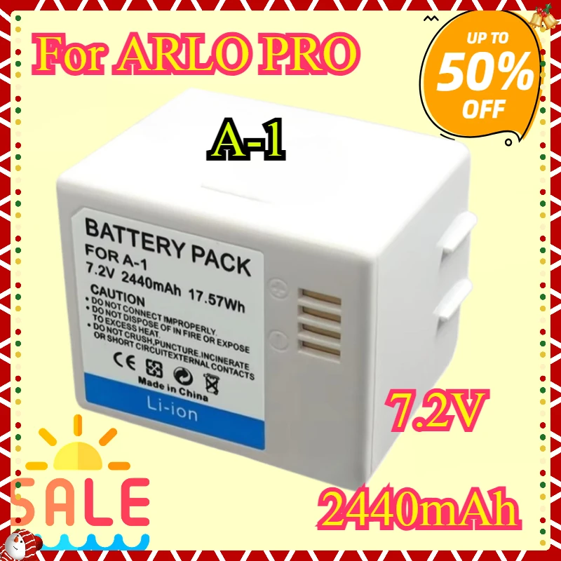 

New High Quality Replacement Battery 2440mAh A-1 for ARLO PRO /PRO 2 Security Camera VMA4400 VMS4230P NETGEAR Camera Batteries