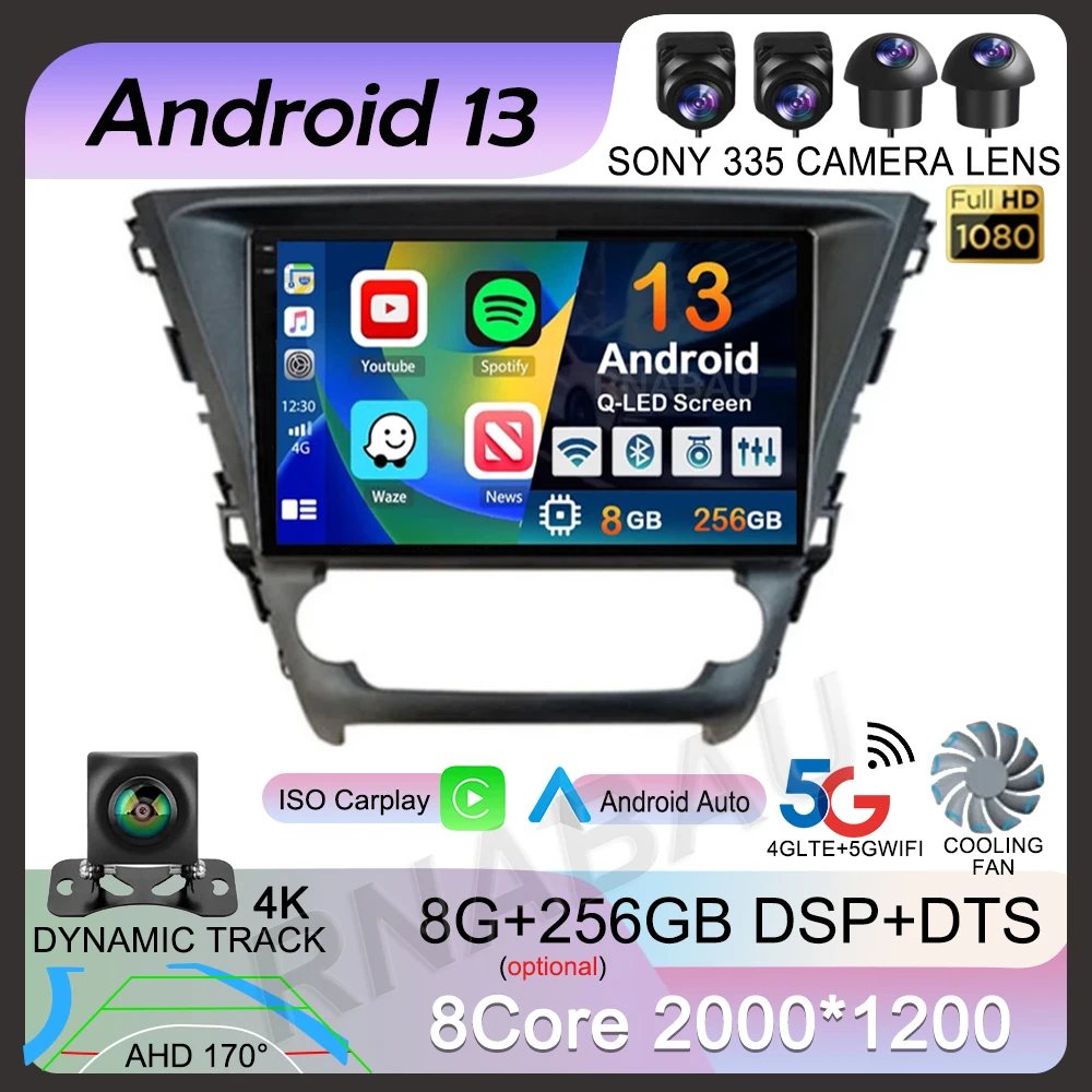 

Android 13 Carplay Auto 4G+WIFI Car Radio For Toyota Avensis 2018 2019 2020 Multimedia Navigation GPS Video Player Stereo 2din