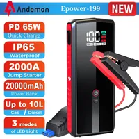 Andeman 20000mAh Starting Charger for Car 2000A Portable Jump Starter Power PD65W Quick charge Starter Booster Current Device