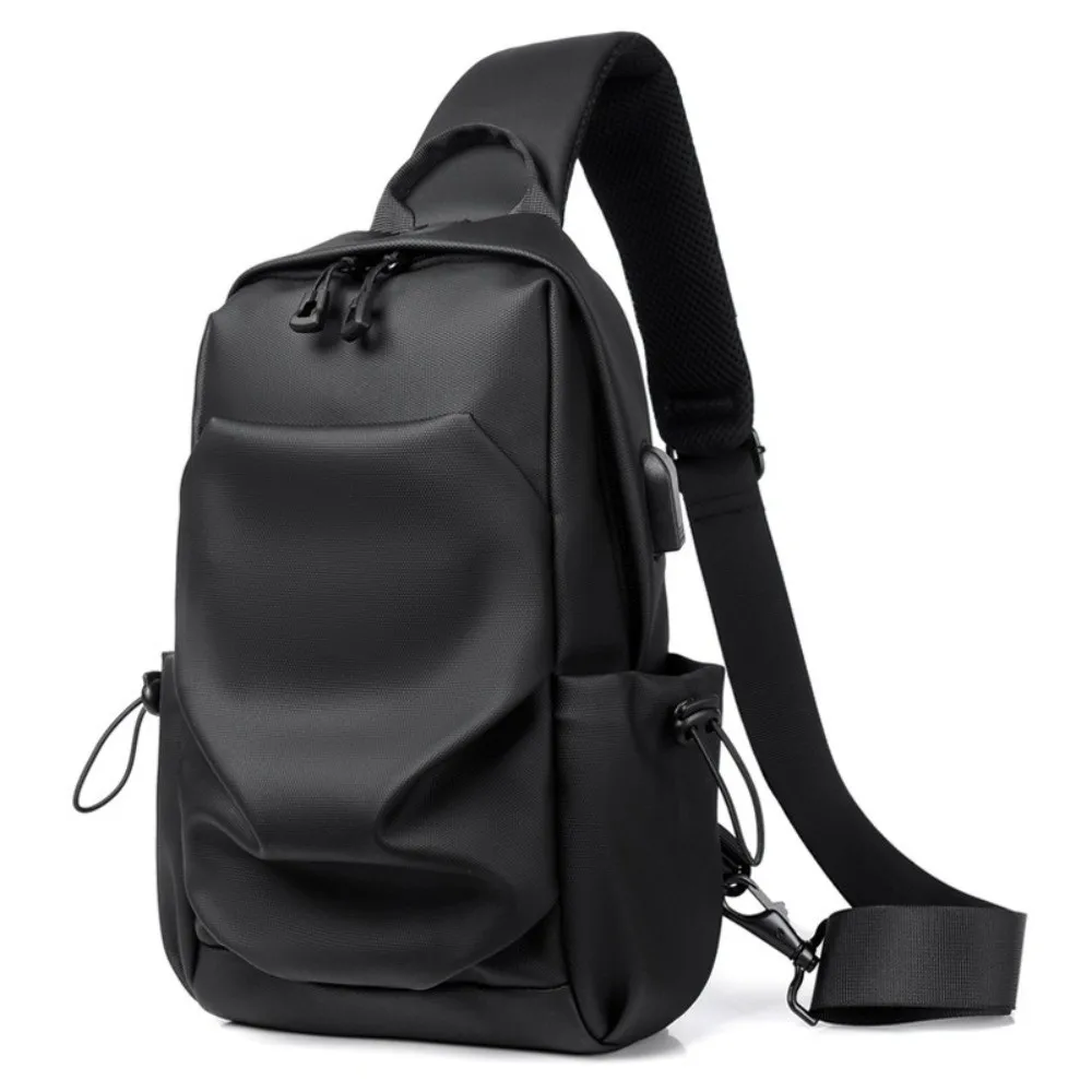 Sac de poitrine respirant pour hommes, chargeur Usb, sangle réglable, sac à bandoulière d'extérieur, minimaliste, grande capacité, sac de sport, travail