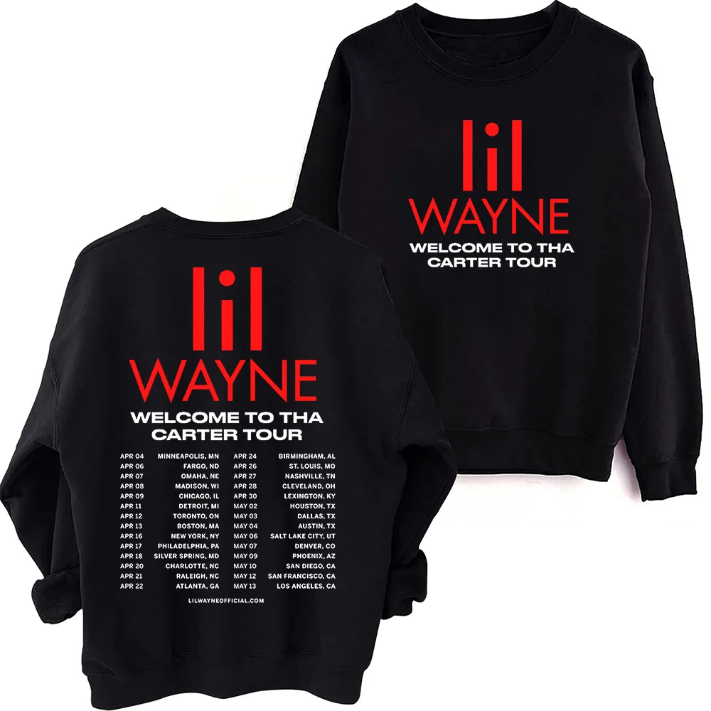 

Lil Wayne Tour Sweatshirt Harajuku Round Neck Long Sleeve Oversized Tops Fans Gift Tops