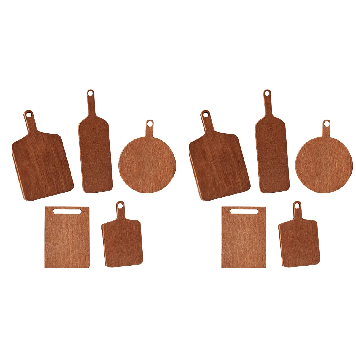 Paquete de 2 accesorios Mini tabla de cortar modelo Charcuterie juguete de madera en miniatura pequeño