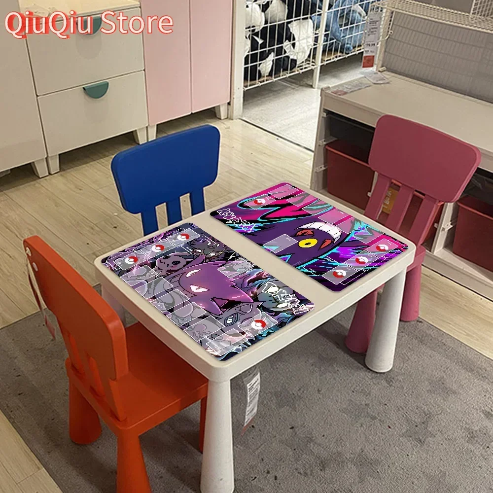 

P-Pokemon-Gengar Grande Playmat Angewomon DTCG CCG Mat Trading Card Game Mat Board Game Mat High Quality Rubber Mouse Pad Free