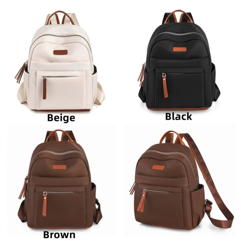 Fashion Backpack Women Luxury Multi Pocket School Bag Shoulder Knapsack Nylon Waterproof Small Travel Bagpack