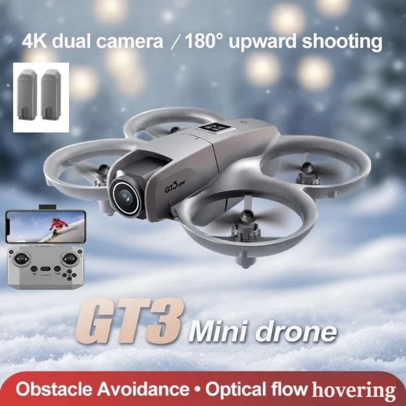 

Mini Drone GT3 Optical Flow Barrier Avoidance Dynamic Lighting Dual Camera Comes WIFI Signal Headless Mode Low Electric Alarm