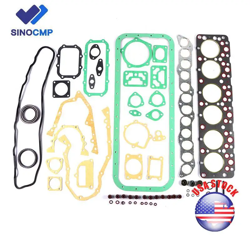 

SINOCMP 11044-C8600 10101-C6825 Engine Overhaul Gasket Kit for Nissan SD33 SD-33 Diesel