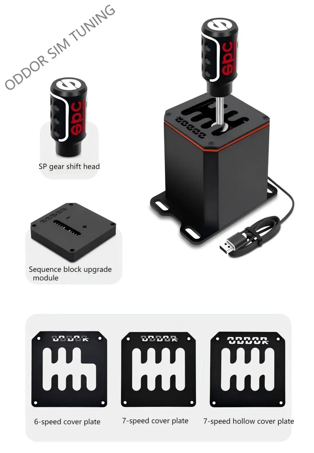 ODDOR PC USB H-Pattern Shifter-Compatible with Logitech , MOZA , Thrustmaster - Euro Truck Simulator 2 & DiRT Rally Racing Gear