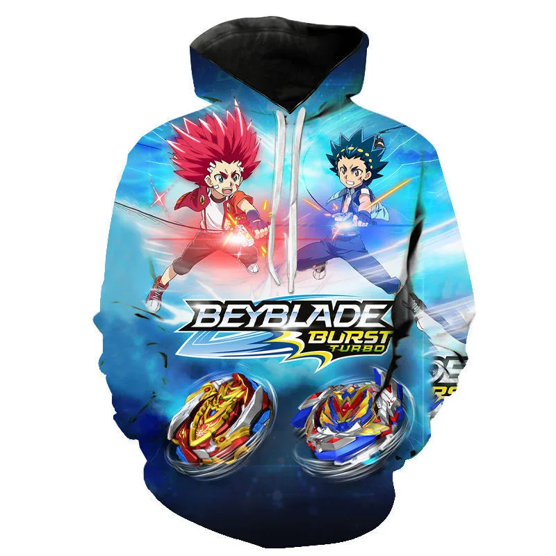 New Anime Beyblade Burst 3D Printed Hoodies Men Women Fashion Oversized Sweatshirts Hoodie Kids Pullovers Tracksuit Man Clothing