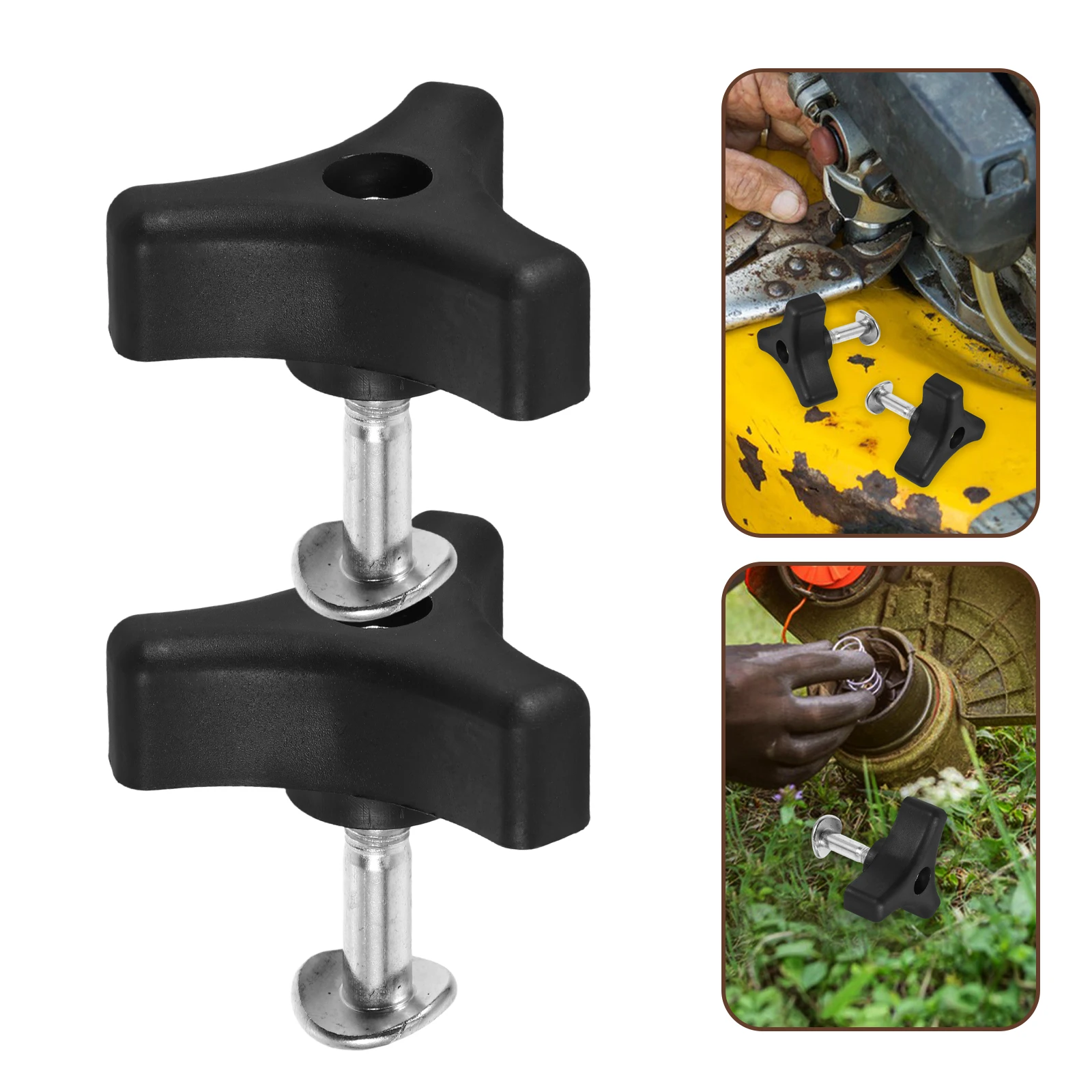 

4 set Lawn Mower Handle Screws Lawnmower Handle Knob Nut Bolt Power Equipment Parts For Machine Universal Fit Various Brands