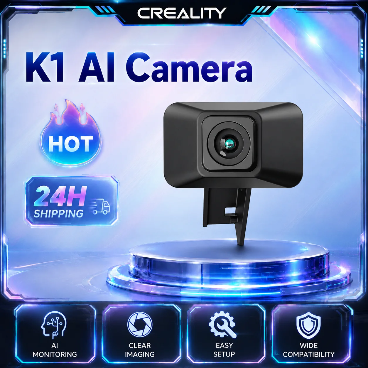 Creality For K1max K1 Ai Camera 3d Printer Part Hd Quality Ai Detection Time-lapse Filming Easy To Install