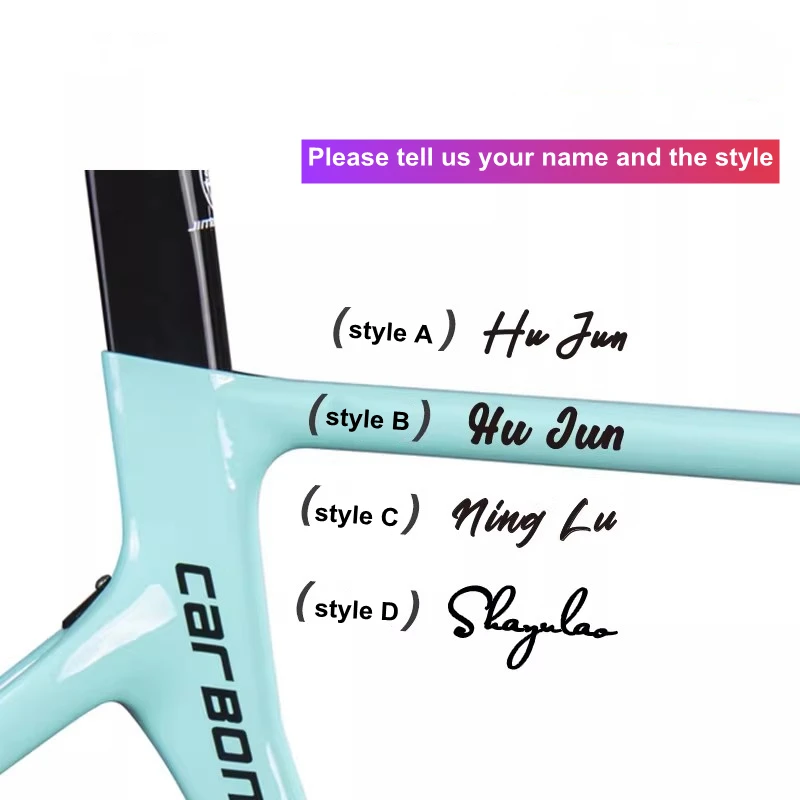 Customized name sticker for bicycles road bike mountain balance bike frame helmet DIY cycling accessories custom made decals