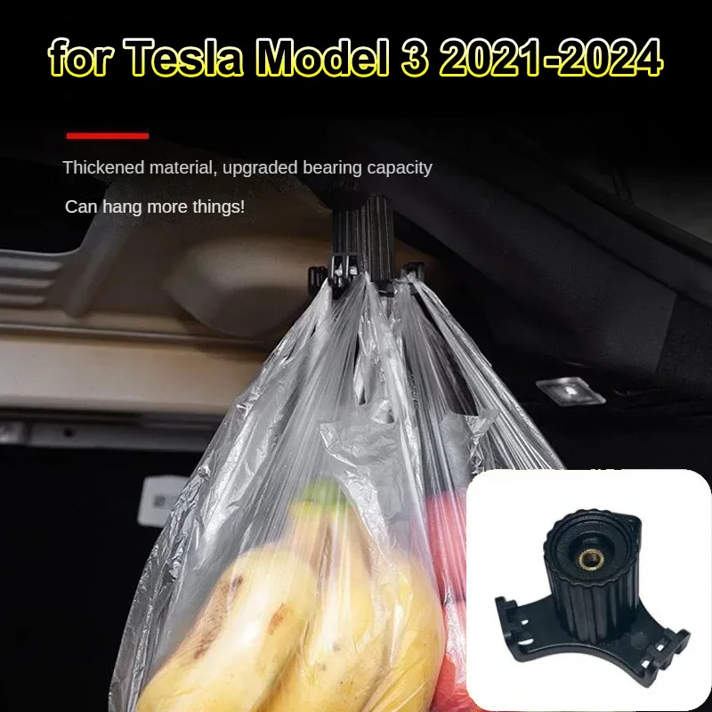 for Tesla Model3 Highland Interior Accessories Rear Trunk Hook New Model 3 2024 Bag Clothes Bottle Hanger Car Organizer Parts