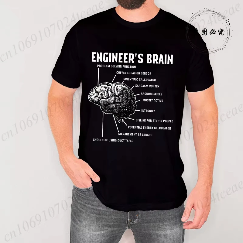 

Футболки для пар, инженер-инженер, футболка с короткими рукавами для мужчин и женщин, дышащая повседневная одежда, модные свободные топы