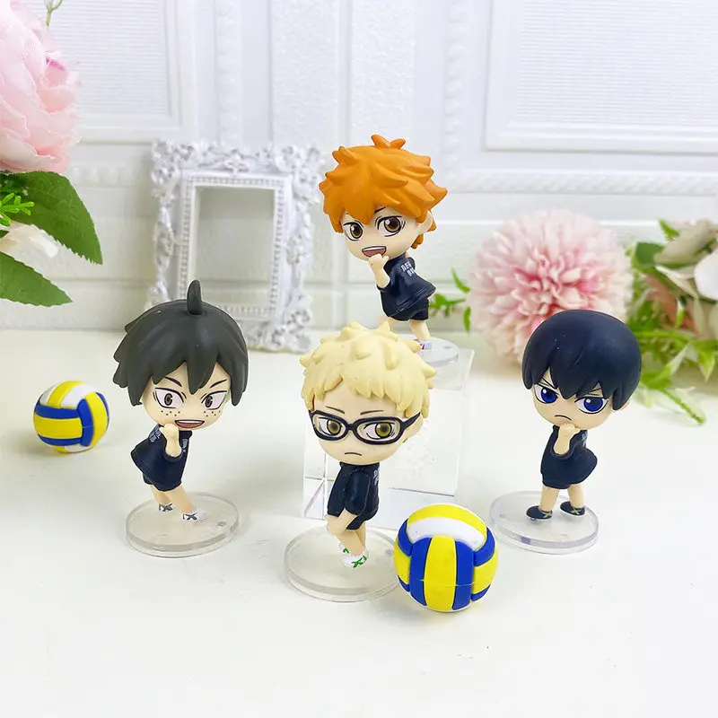 

Haikyuu!! Looking Back Capsule Toys Hinata Shoyo Tobio Kageyama Daichi Sawamura Tsukishima Kei Figures Ornament Children's Gifts