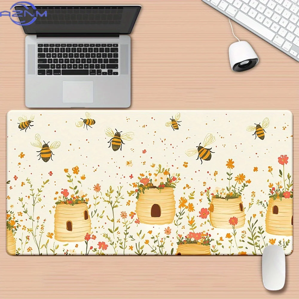 1pc Bees HD Printed Pad for Desk, Multi Functional XXL Mousepad, Keyboard Gaming Mouse Mats, Office Computer PC Gamer Desk Mat.G